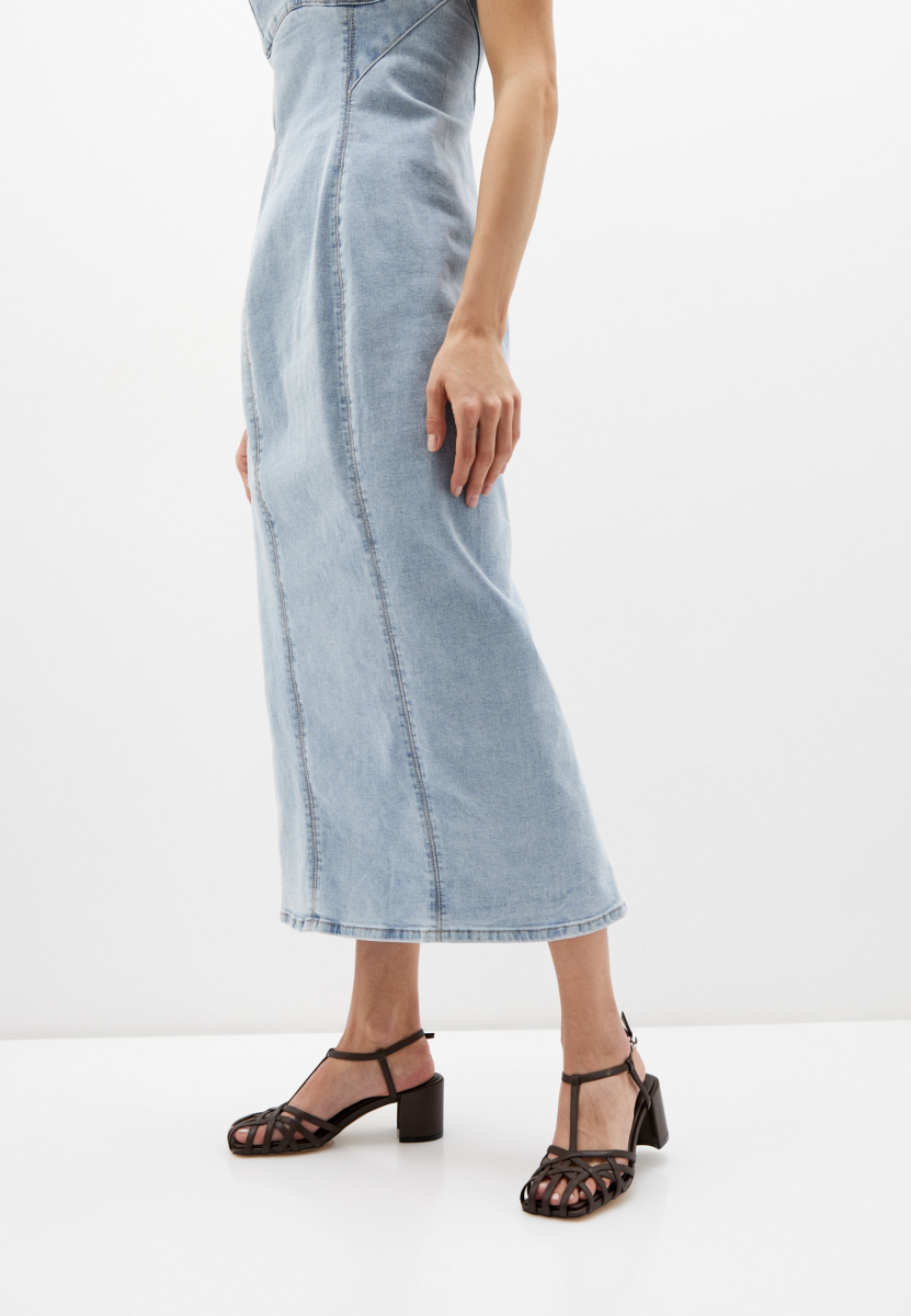 Босоножки из натуральной кожи на широком каблуке SBALO, цвет: коричневый STR19 купить онлайн