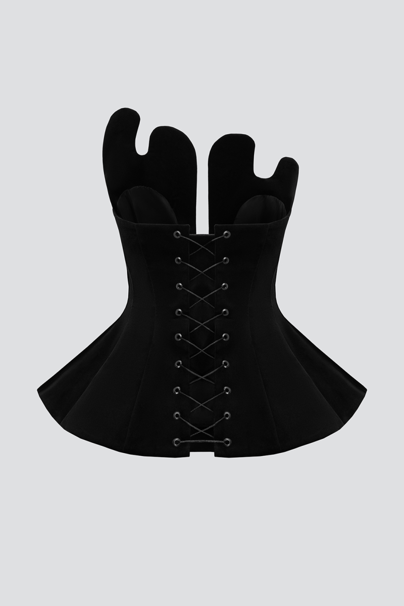 Корсет бархатный "Волна" Barbino Maison, цвет: black 121 |новая коллекция купить онлайн