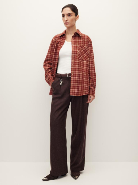 Рубашка в клетку Rust Chaika, цвет: коричневый, AW25BL01-145 купить онлайн