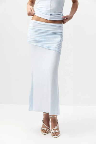 Юбка-годе из вискозы Charmstore, цвет: голубой, 216-53265-668 купить онлайн