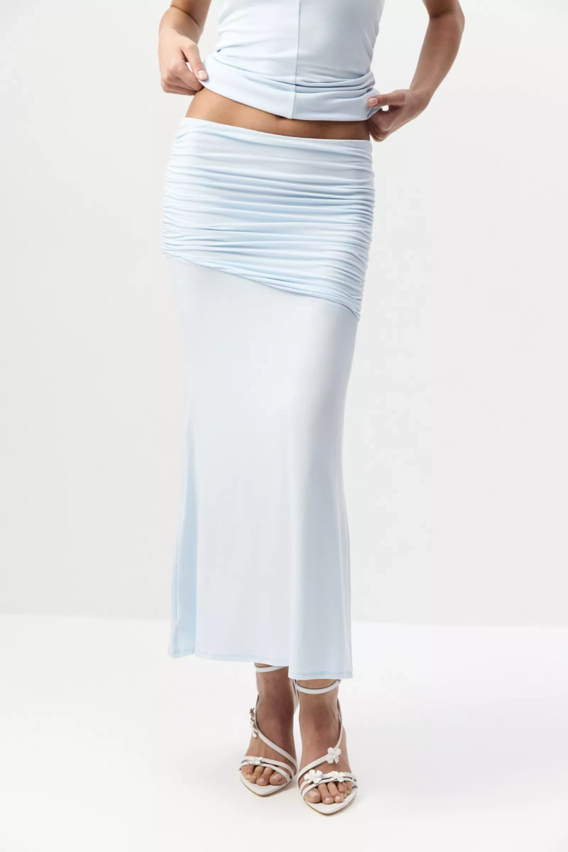 Юбка-годе из вискозы Charmstore, цвет: голубой, 216-53265-668 купить онлайн