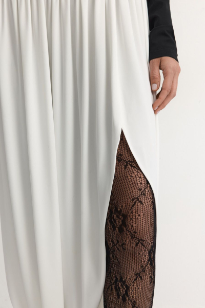 Платье с добавлением вискозы и хлопка TOPTOP, цвет: черно-белый, TTS.012.18598.910 купить онлайн