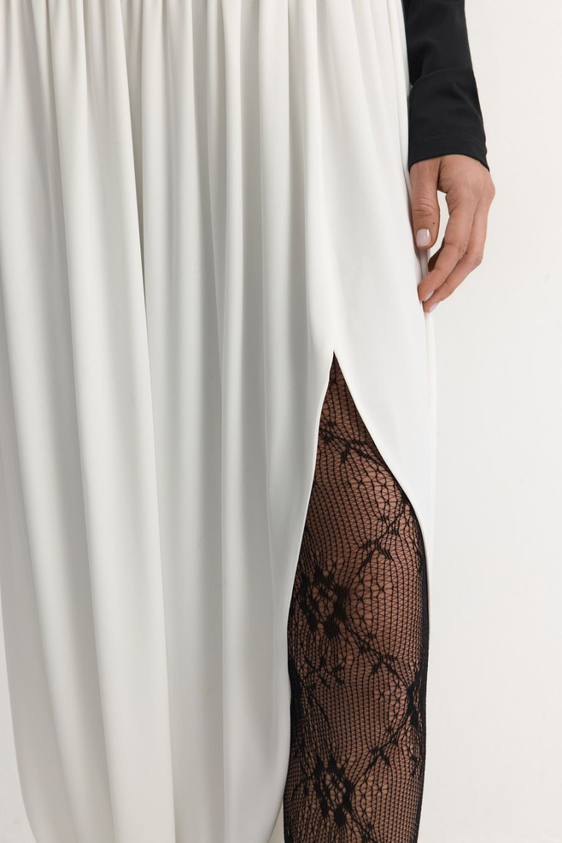 Платье с добавлением вискозы и хлопка TOPTOP, цвет: черно-белый, TTS.012.18598.910 купить онлайн