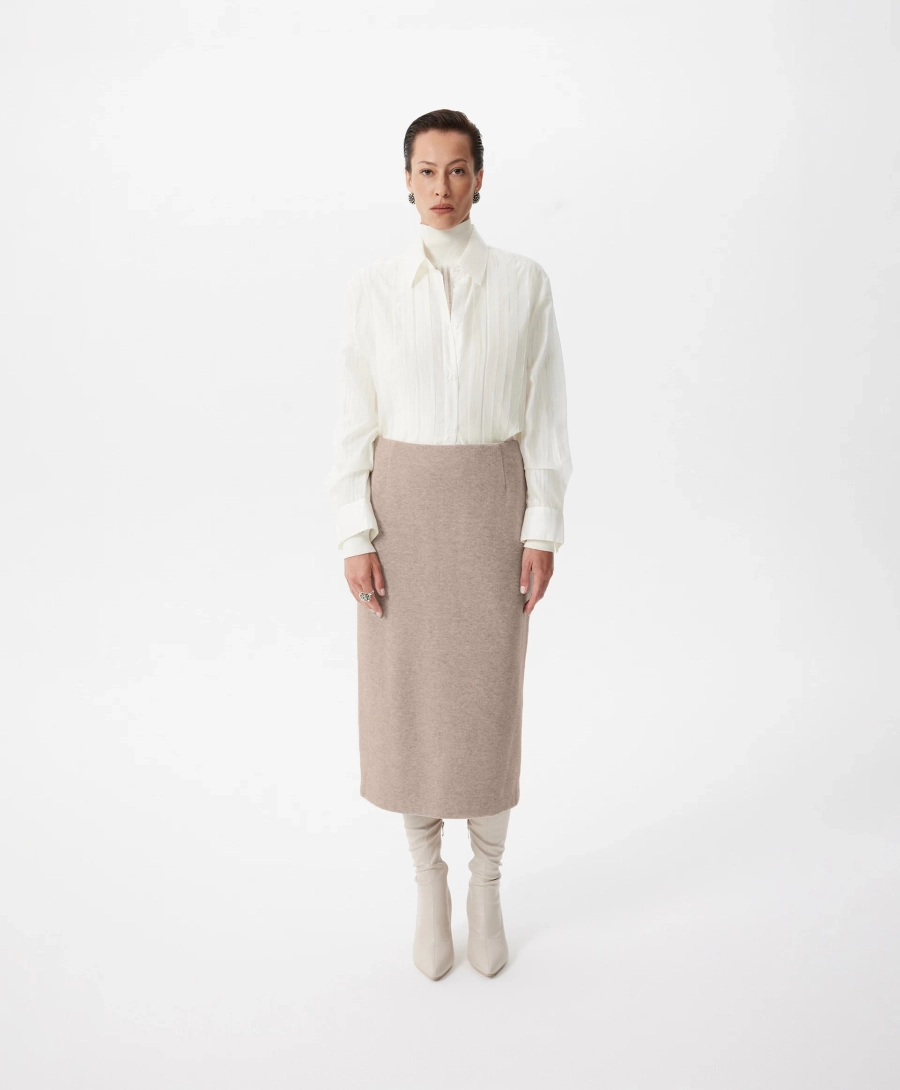 Юбка-карандаш GLVR, цвет: бежевый, 225G33GAC6101 купить онлайн