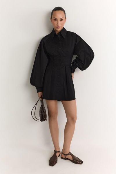 Платье из смесового хлопка TOPTOP, цвет: черный с принтом, TT.010.10818.901 купить онлайн