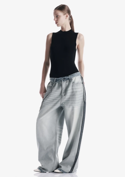 Широкие джинсы KRAKATAU, цвет: бледно-голубой, Ru226-63 купить онлайн