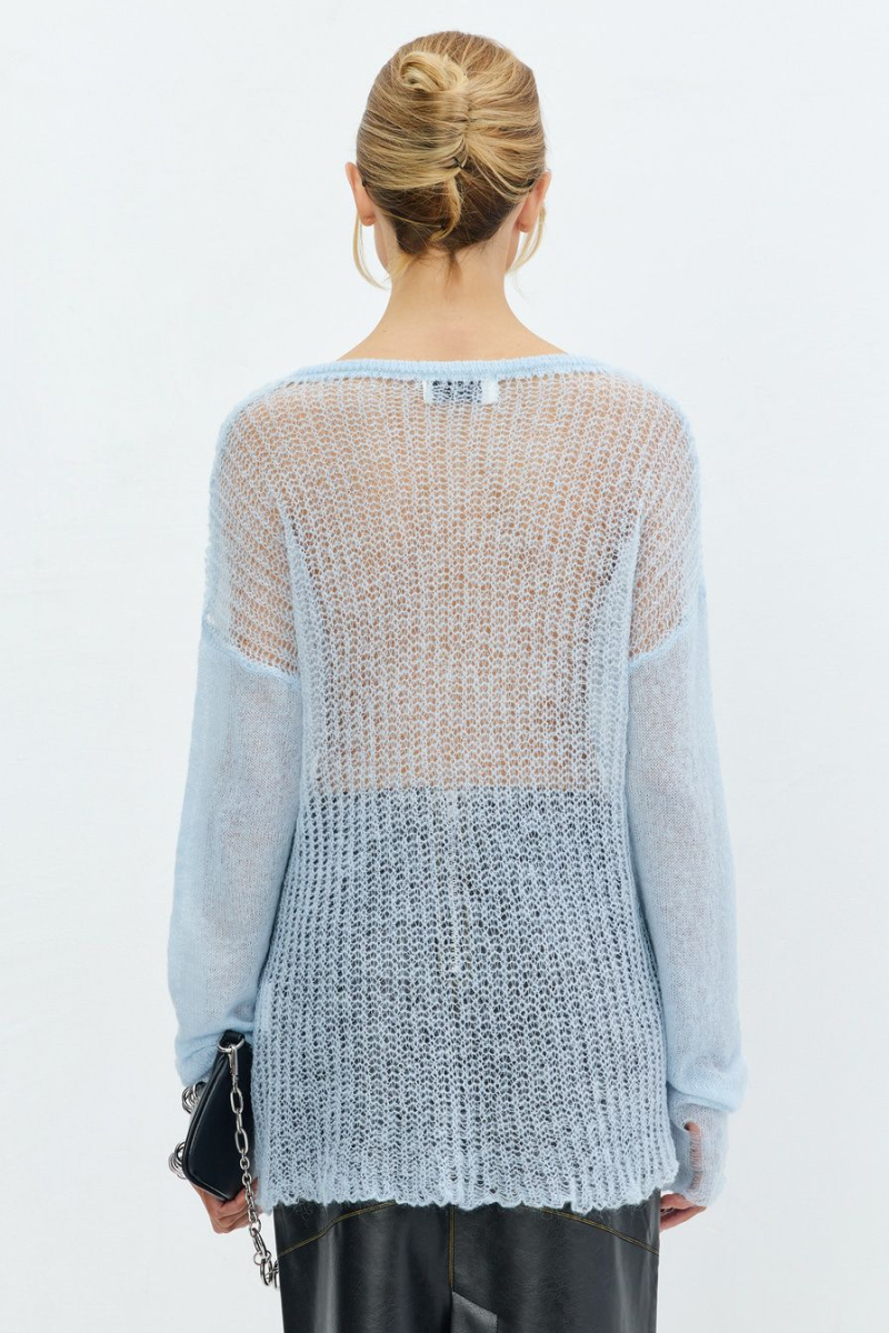 Джемпер с добавлением шерсти и мохера TOPTOP, цвет: голубой, TTS.050.15137.600 купить онлайн