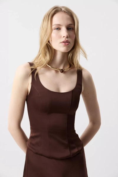 Топ корсетный Charmstore, цвет: шоколадный, 114-56060-551 купить онлайн