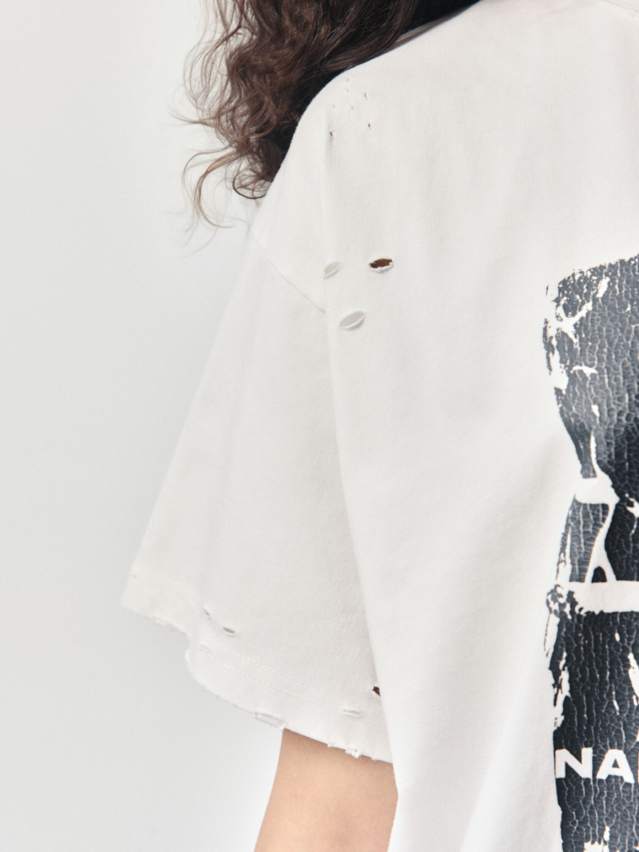 Футболка с принтом NAIPACHE, цвет: белый, 2611004000 купить онлайн