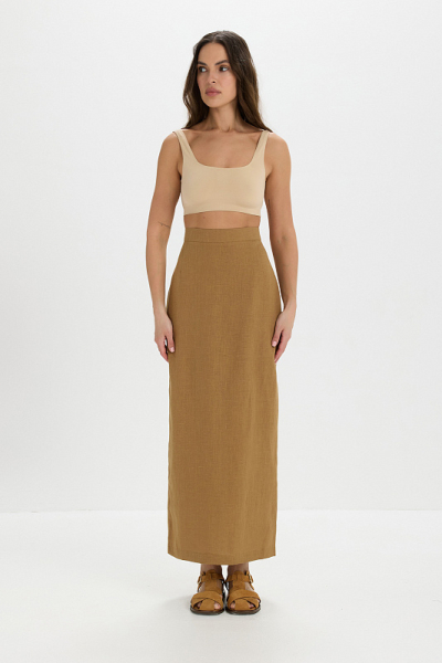 Юбка миди лен