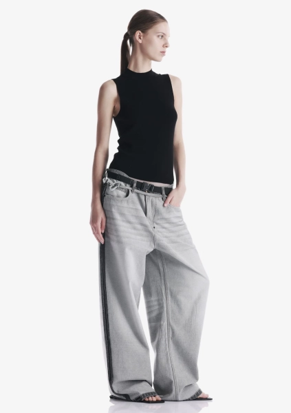 Широкие джинсы KRAKATAU, цвет: серый, Ru226-33 купить онлайн