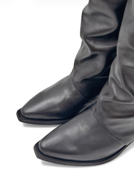 Сапоги демисезонные из натуральной кожи GRANDERA, цвет: Черный 288-11929 (901) купить онлайн