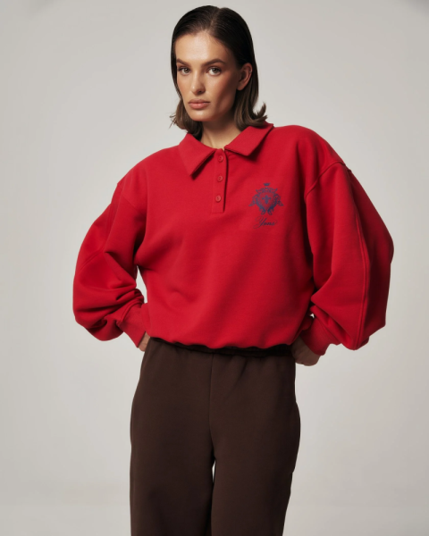 Свитшот-поло YONS STUDIOS RED