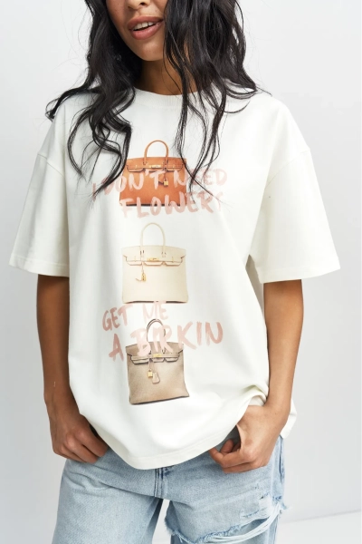 Футболка Биркин Erist store, цвет: молочный, НФ-00003385 купить онлайн