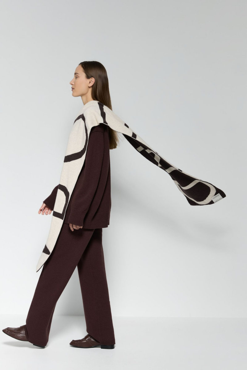 Шарф AROUND AROUND, цвет: темно-коричневый 1212_14C23 купить онлайн