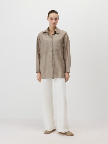 Удлиненная рубашка Conso, цвет: оливковый, PR 260446 - оливковый купить онлайн