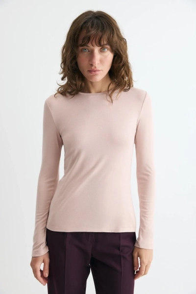 Лонгслив трикотажный из нежного хлопка Daisyknit, цвет: розовый  |новая коллекция купить онлайн