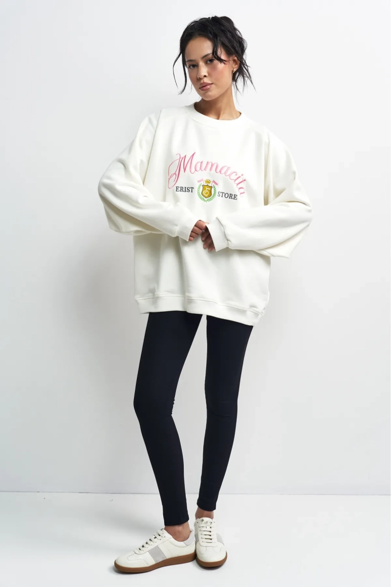 Свитшот винтажный Erist store, цвет: белый, НФ-00003402 купить онлайн