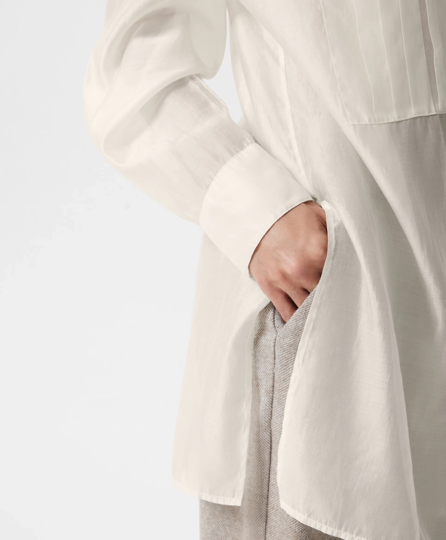 Блузка удлиненная GLVR, цвет: молочный, 225G33GAC2202 купить онлайн