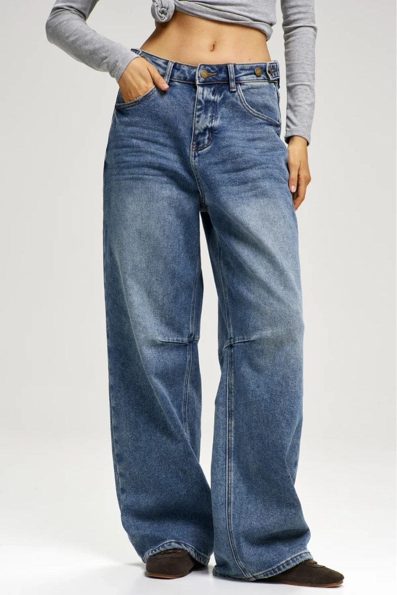 Джинсы BAGGY five buttons Blue Erist store, цвет: синий, НФ-00003077 купить онлайн