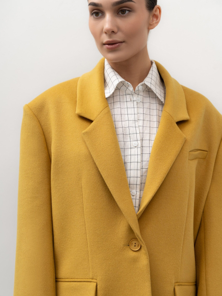 Пальто-пиджак Цыпочка TRES, цвет: Желтый, НФ-00002722 купить онлайн