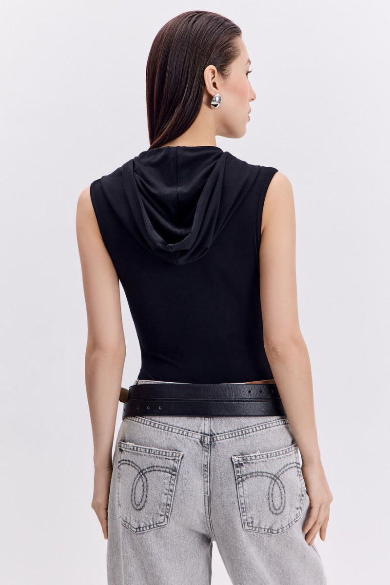 Боди из смесовой вискозы TOPTOP, цвет: Черный, TT.023.16463.900 купить онлайн