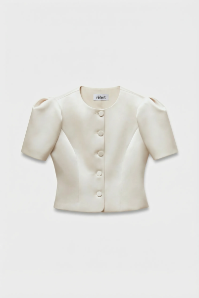 Жакет с объемными рукавами из сатина REFERT, цвет: жемчужный, 04-3860/1-2511 купить онлайн