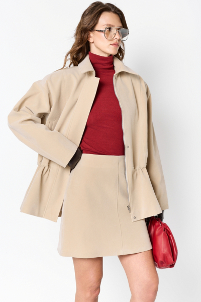 Юбка мини из экозамши