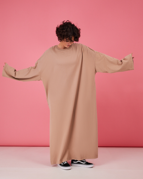 Платье-лонгслив TABOO, цвет: бежевый, DrLong-Kar купить онлайн