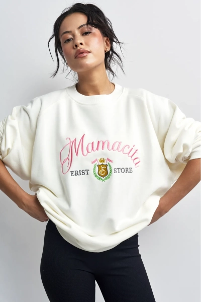 Свитшот винтажный Erist store, цвет: белый, НФ-00003402 купить онлайн