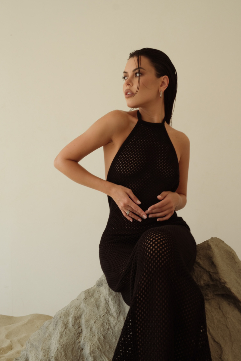 Платье-сетка НИ ИМЕНИ, НИ ПОХОЖИХ, цвет: Черный, 00-00000084 купить онлайн