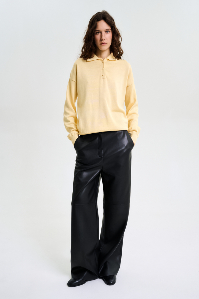 Джемпер-поло LIGHT YELLOW Label .B, цвет: light yellow, Kn.45.3.1105LYW купить онлайн