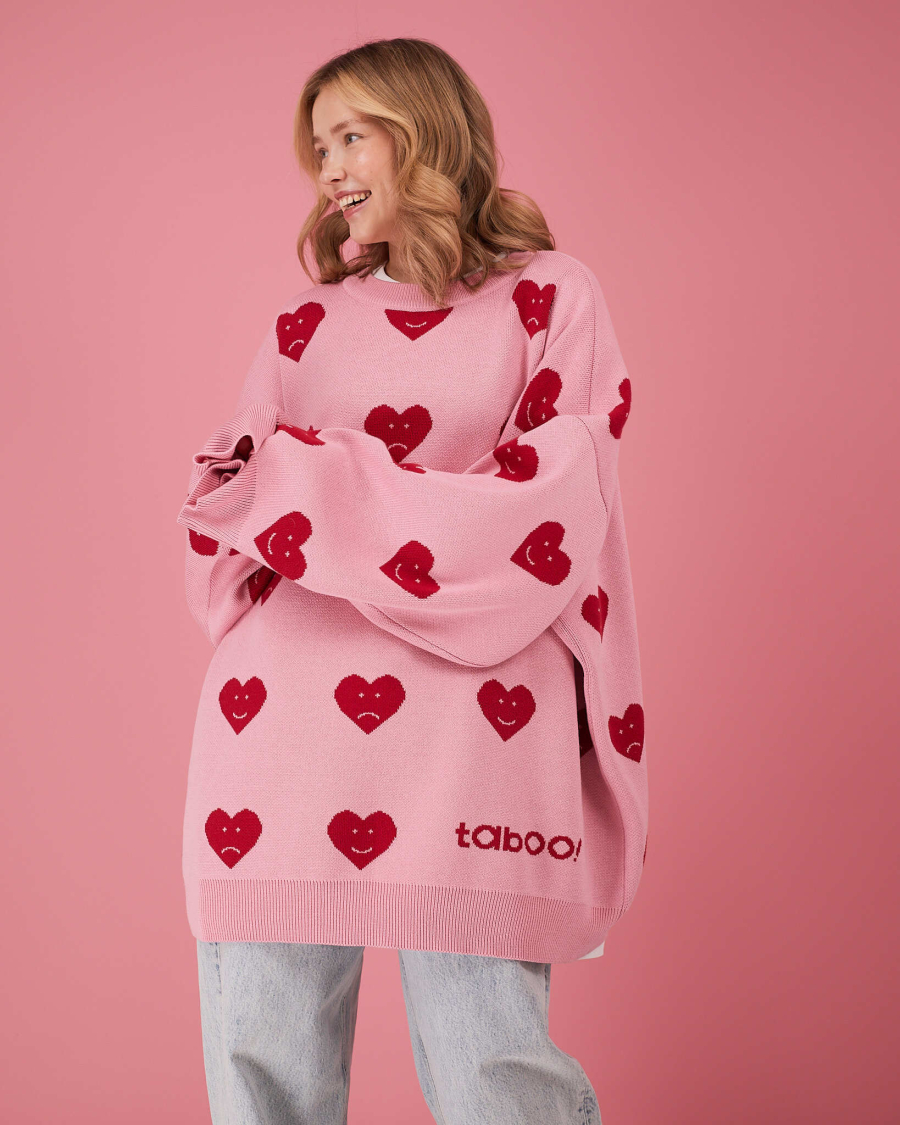 Свитер Сердце 24/7 TABOO, цвет: розовый, SVHeartP купить онлайн