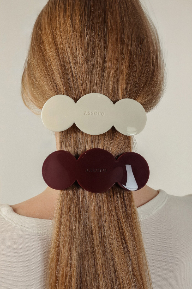 Заколка для волос большая ASSORO, цвет: бургунди HairClip-byrgundi купить онлайн