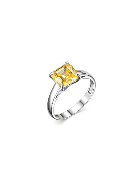 Кольцо «TOSYA PREMIUM» с желтым фианитом Diamond