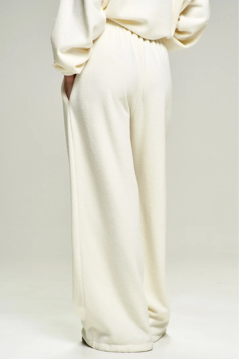 Брюки из плюша с начесом Milk Erist store, цвет: молочный, НФ-00002861 купить онлайн