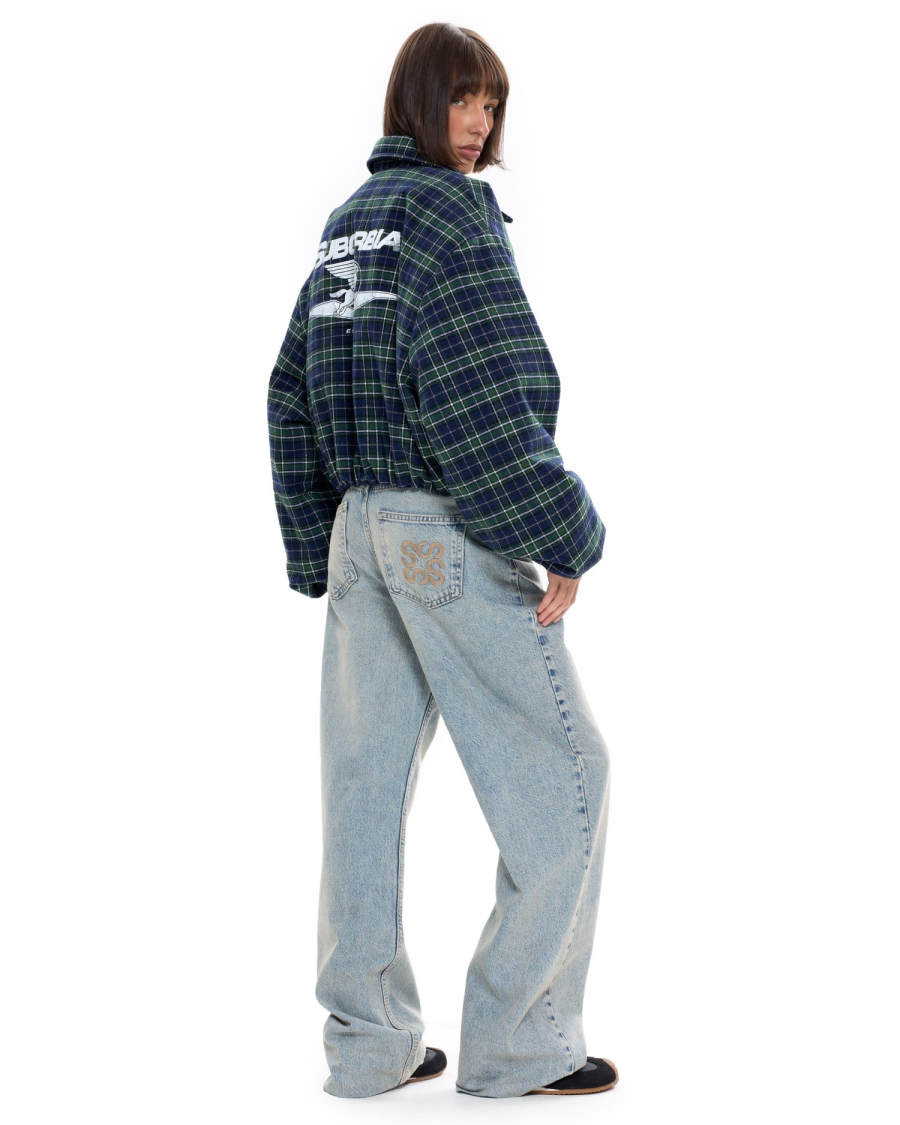 Бомбер в клетку Suborbia, цвет: зеленый, 007026 купить онлайн