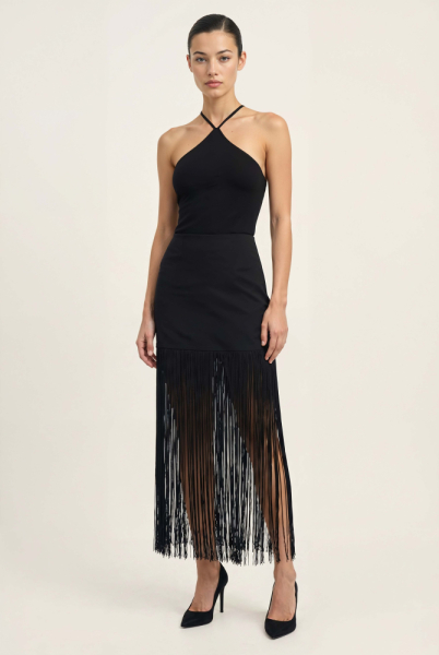 Юбка с бахромой мини