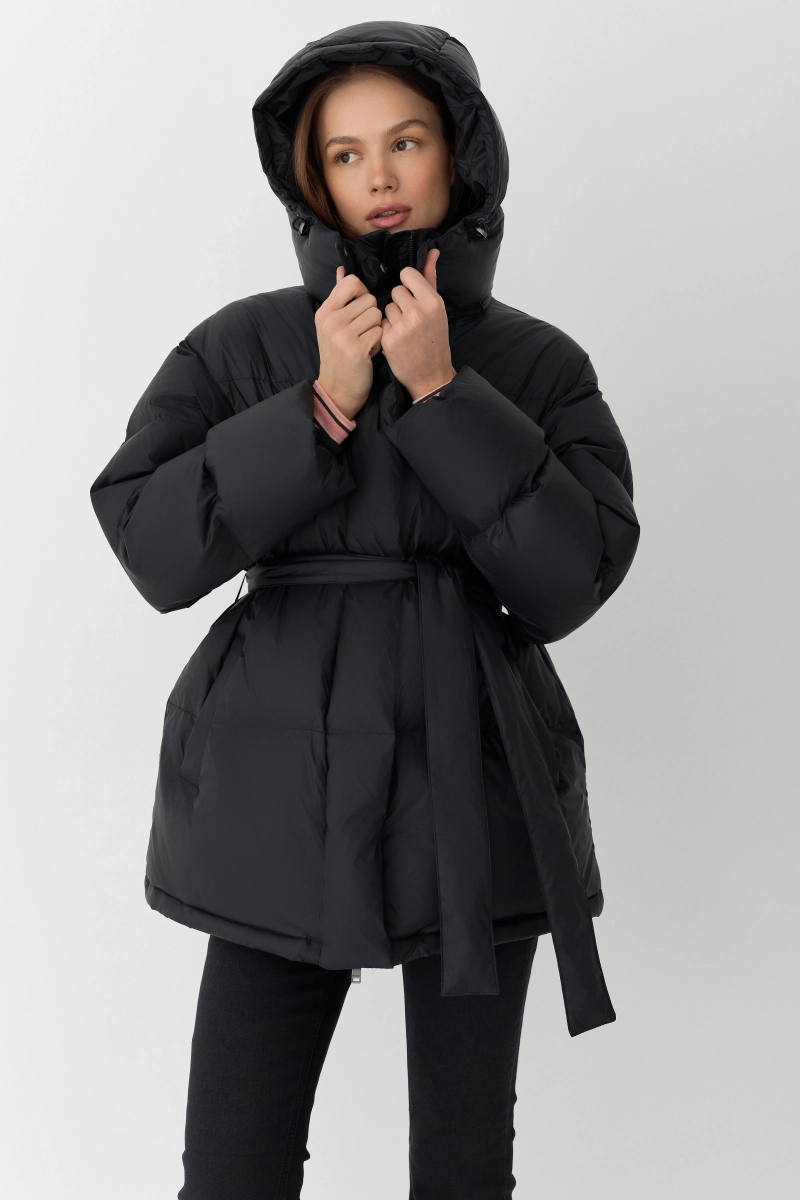 Куртка с наполнителем из пуха и пера Ricoco, цвет: Черный, 5008/4 купить онлайн