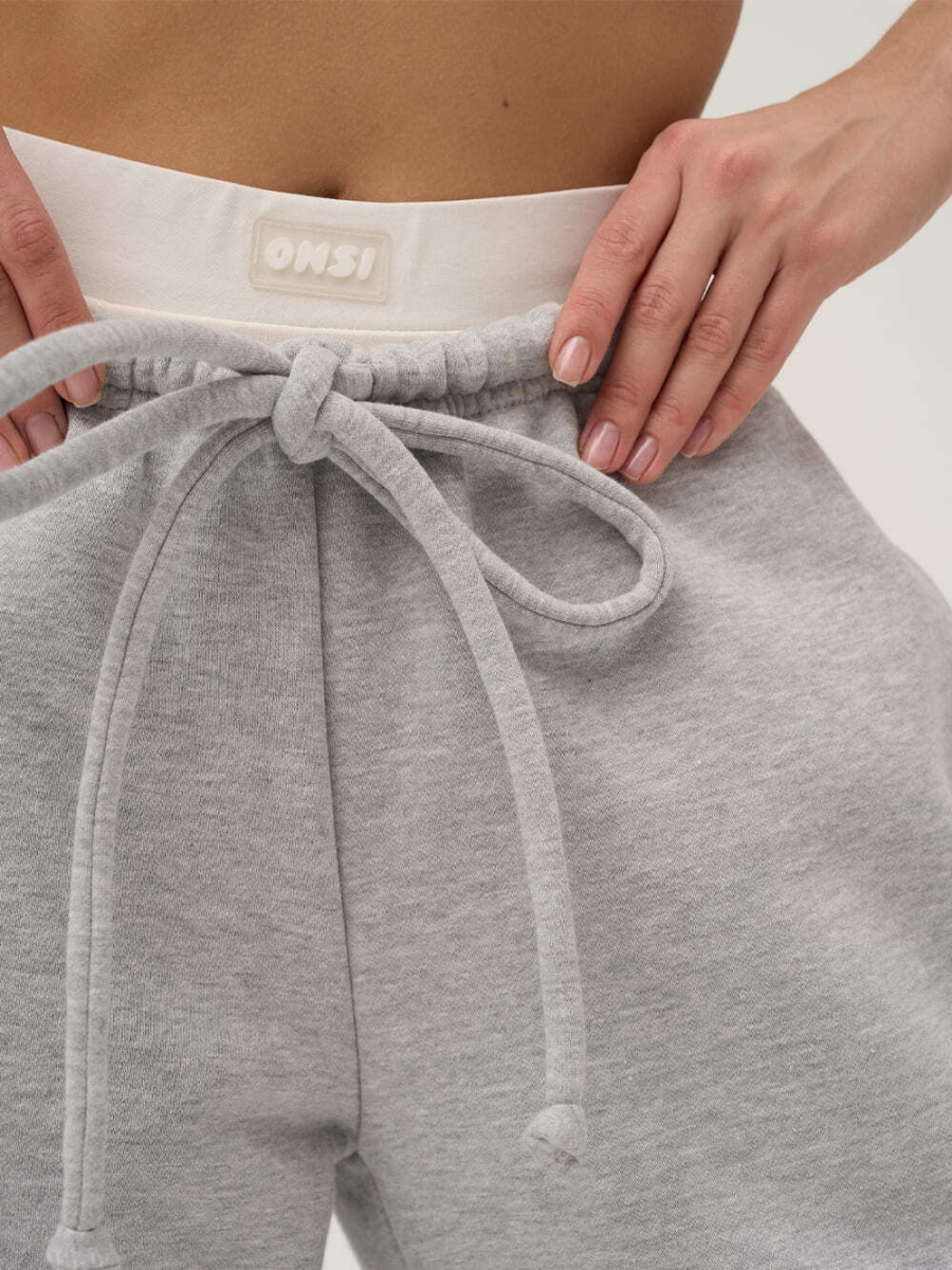 Брюки на завязках с начесом ONSI, цвет: melange,  купить онлайн