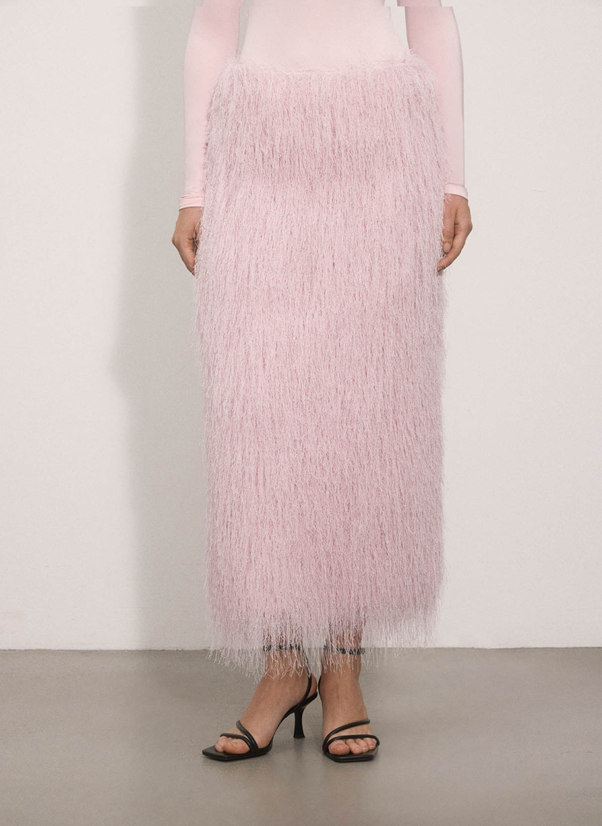 Юбка из пушистой ткани