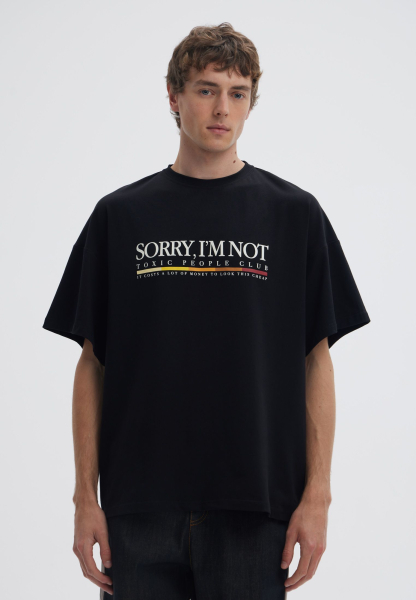 Футболка PARTON SORRY, I’M NOT, цвет: Черный,  купить онлайн