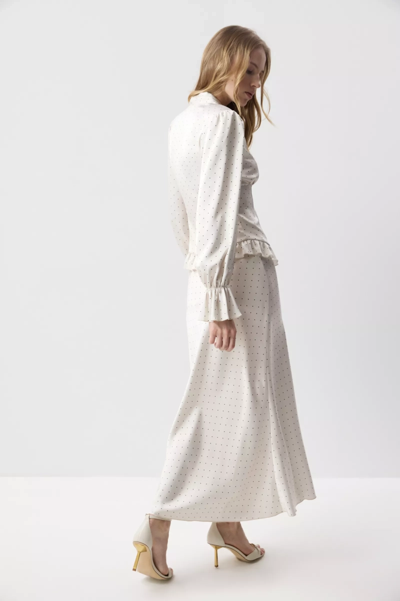 Юбка годе из сатина Charmstore, цвет: горох на молочном, 116-55960-1002 купить онлайн