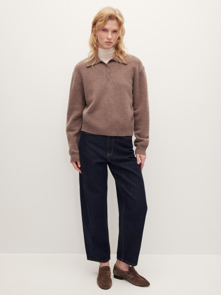 Шерстяной джемпер-поло Chaika, цвет: коричневый, AW25KJ04-45 купить онлайн