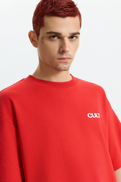 Футболка Join our Cult CULT, цвет: красный,  купить онлайн