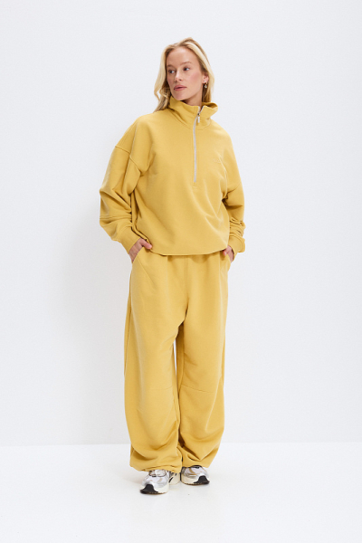 Свитшот из бархатистого хлопка ABDA, цвет: сафари, 912601402970 купить онлайн