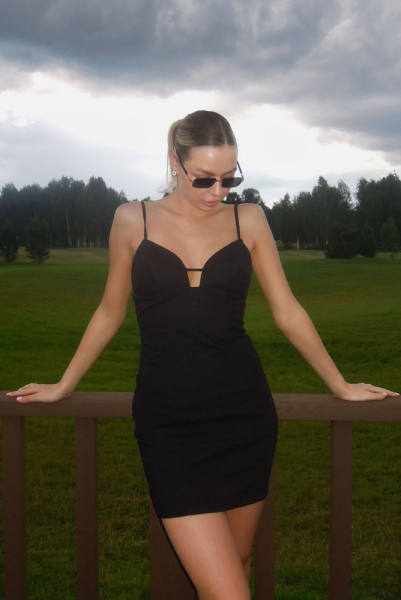 Сарафан изо льна (черное)  MINI & LABEL .B