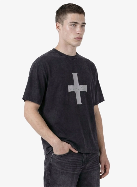 Футболка с принтом F | ABLE, цвет: Черный, TSHRT-FBL-CRX-RLXD-BLCK купить онлайн