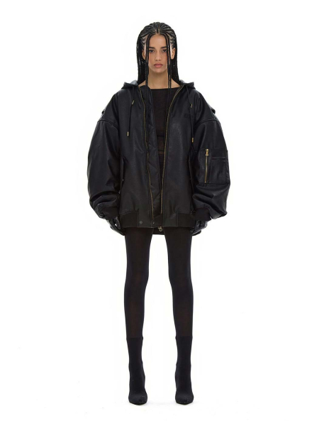 Бомбер с капюшоном OUT OF REACH, цвет: Черный, BMBROOROHBK купить онлайн