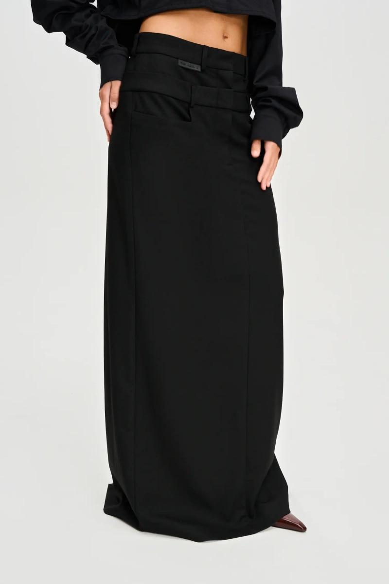Юбка с двойным поясом Label .B, цвет: black, Sk.27.3.3131BLC со скидкой купить онлайн
